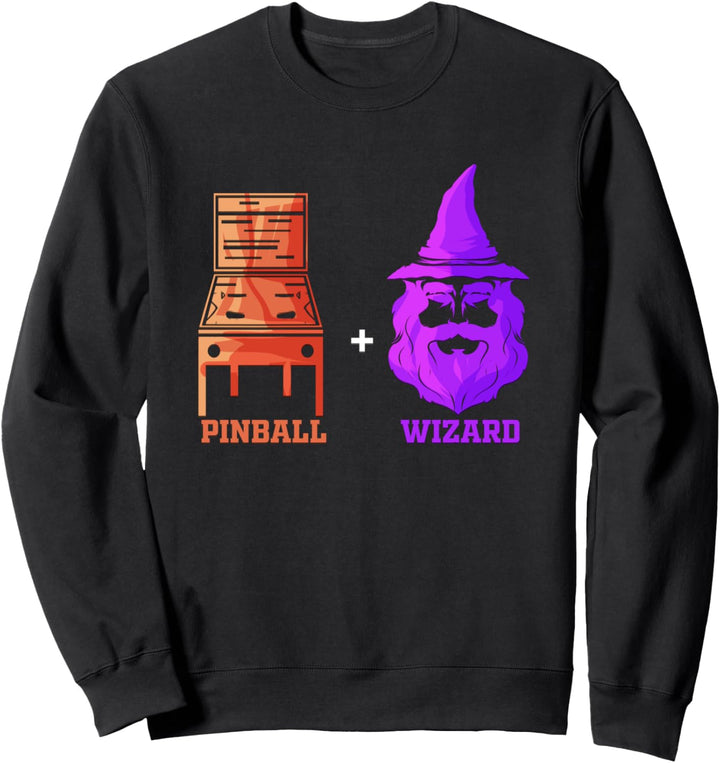 Retro Pinball Plus Wizard Flipperautomat Arcade Geschenk Sweatshirt