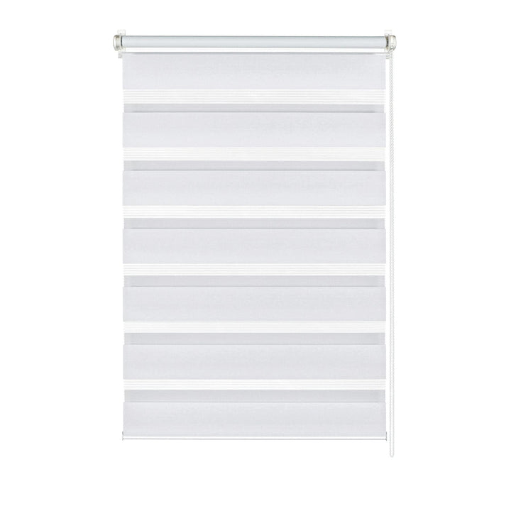 GARDINIA Doppelrollo zum Klemmen oder Kleben, Duo-Rollo ohne Bohren, Seitenzugrollo, Transparente un