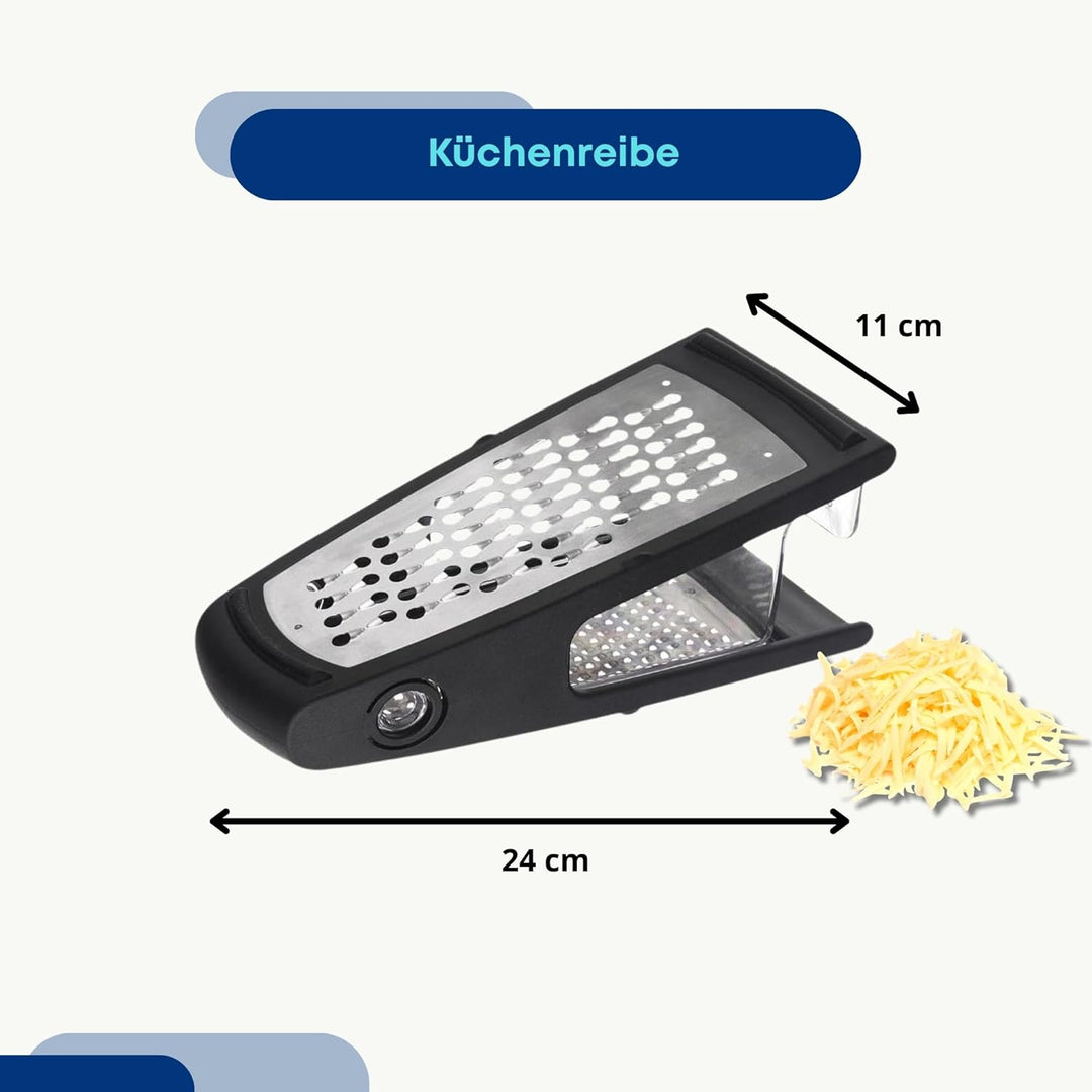 Küchenreibe Küchenhobel Raspel mit Behälter 4 cm