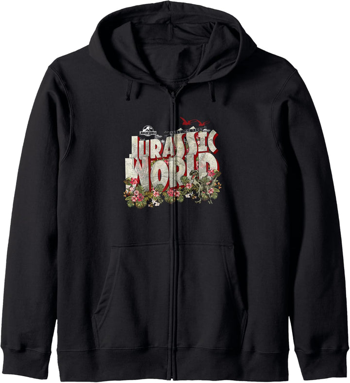 Jurassic World Greetings Sign Dinos &amp; Flowers Kapuzenjacke