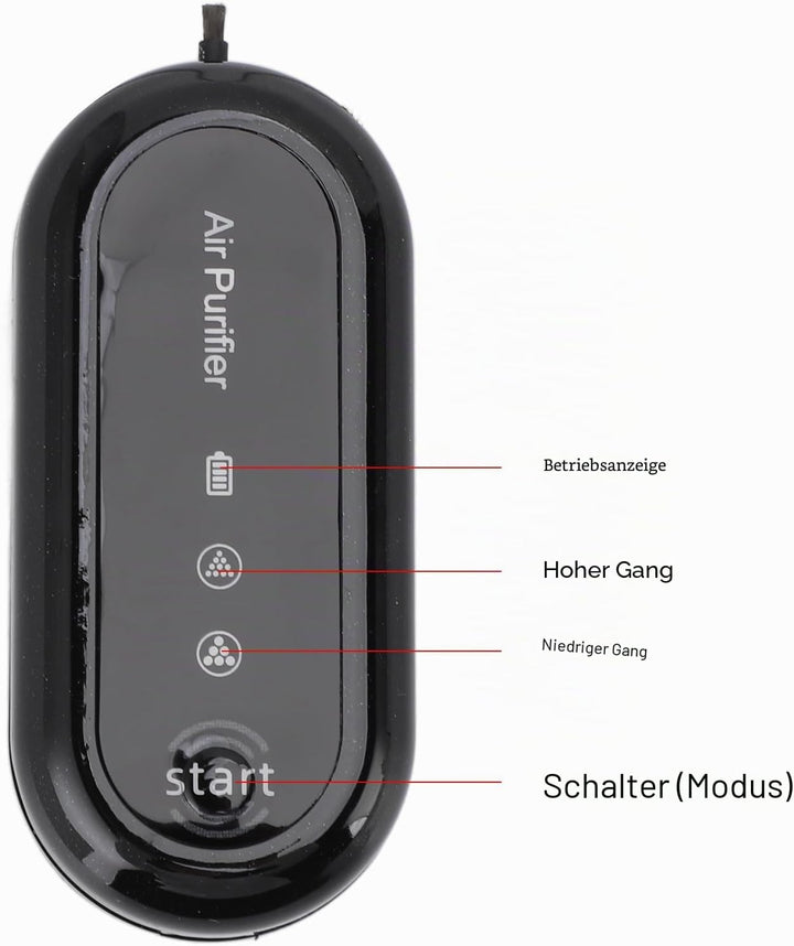Tragbarer Luftreiniger, Tragbarer Persönlicher Ionisator für Sauberere Luftketten, Kompakt und Wiede