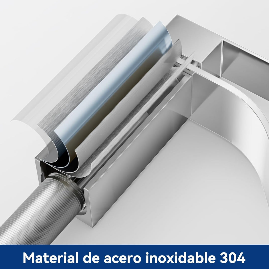 CECIPA Wasserhahn Bad, Waschtischarmatur Wasserfall, Armatur Badezimmer Edelstahl, Waschbecken Armat