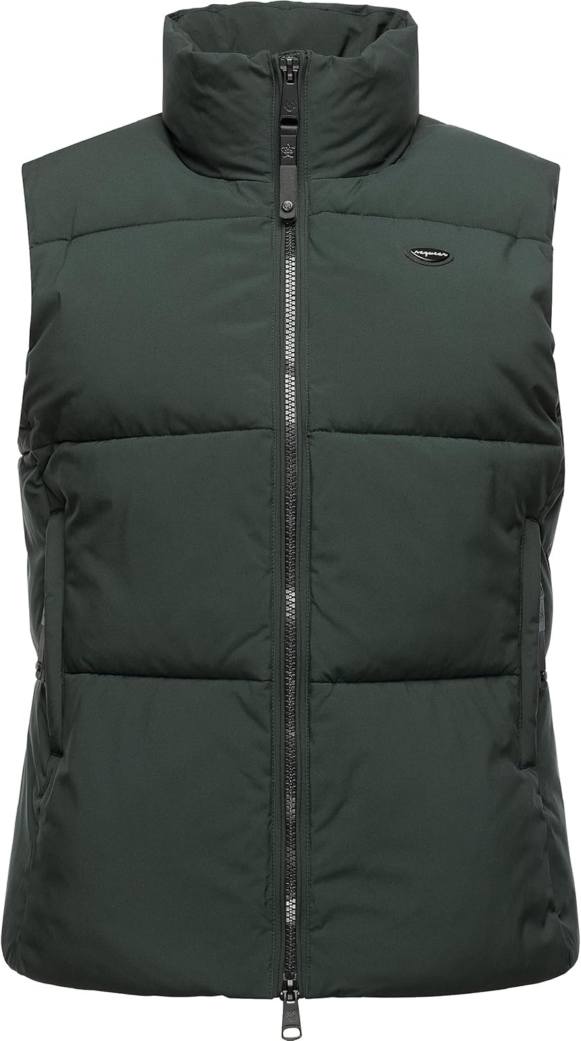 Ragwear Damen wasserdichte Übergangsjacke Outdoorjacke Steppweste Ailish XS-6XL 3XL Dark Green, 3XL