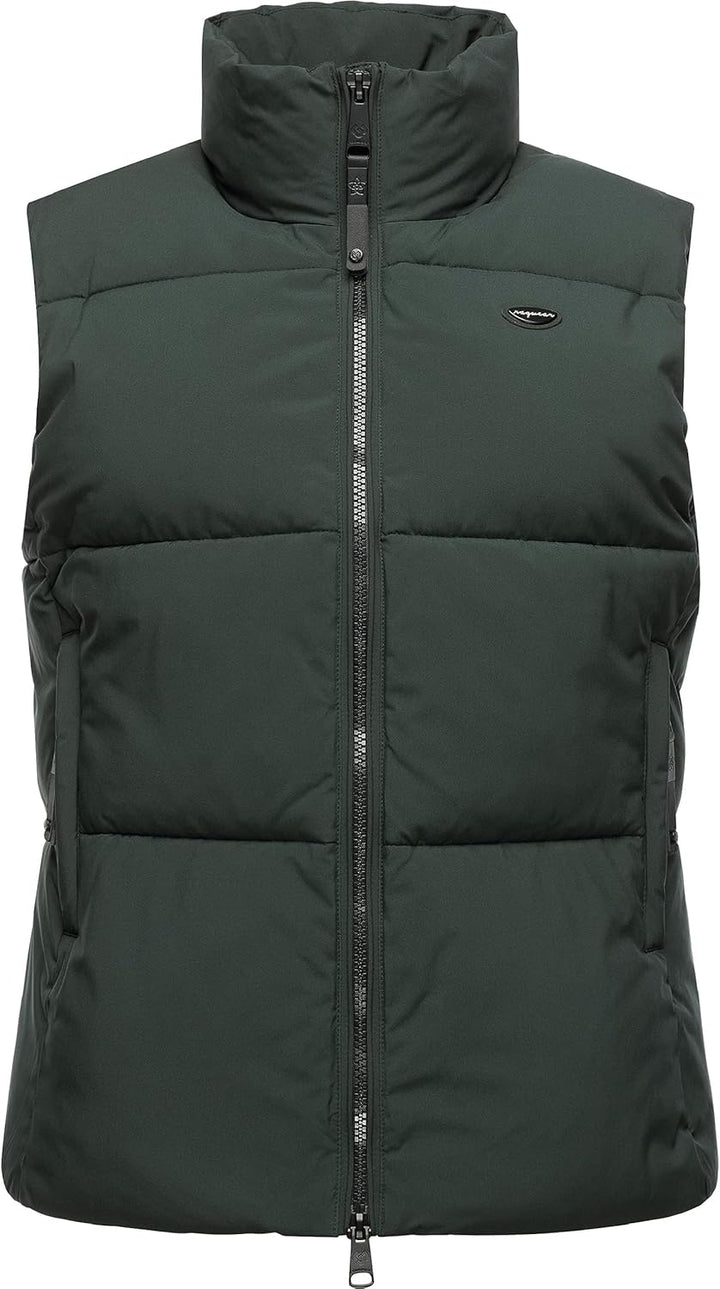 Ragwear Damen wasserdichte Übergangsjacke Outdoorjacke Steppweste Ailish XS-6XL 3XL Dark Green, 3XL