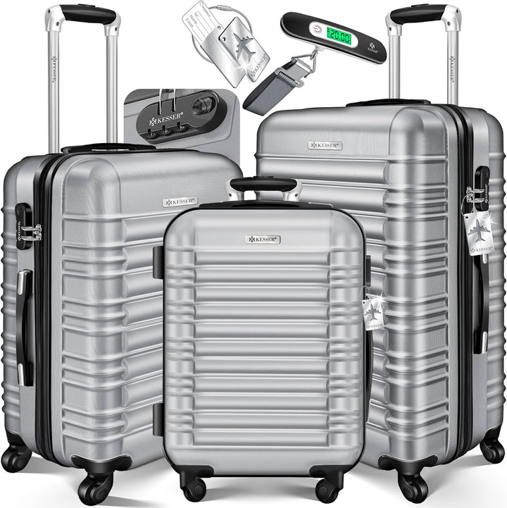 KESSER® 3tlg. Hartschalenkofferset Hartschalenkoffer Trolley Koffer Reisekoffer Reisekofferset Gepäc