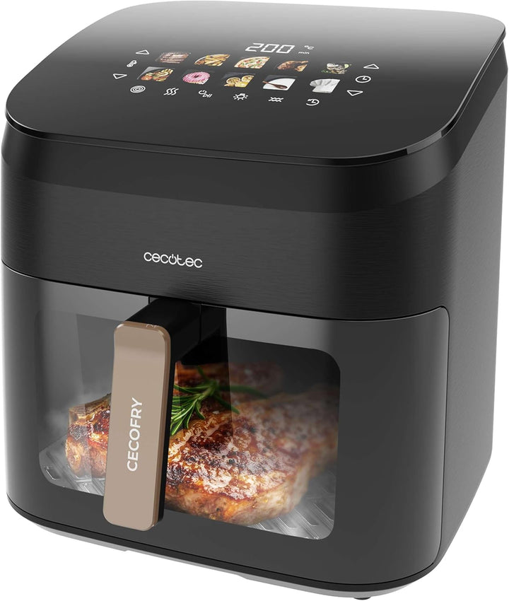 Cecotec Heissluftfritteuse ohne Öl - 8,5L - Grill - Doppelwiderstand - Integrierter Smoker - Air Fry