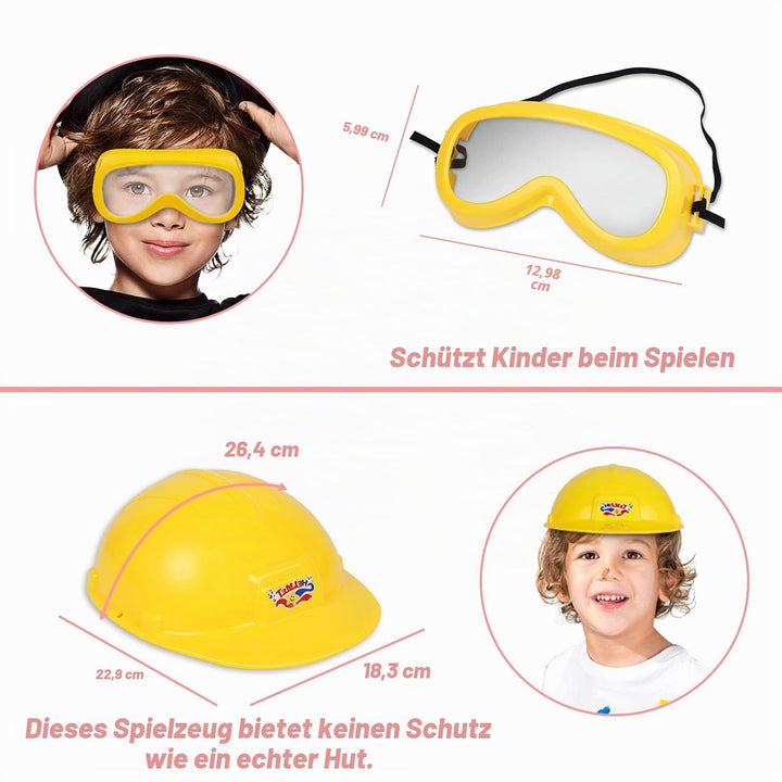 Werkzeugkoffer Kinder Werkzeug Set,Gifts2U Kinderspielzeug Spielzeugbohrer Baukappe Schutzbrille Wer