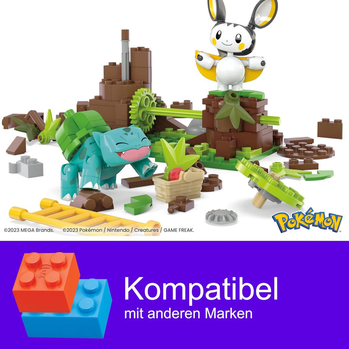 MEGA Pokémon Adventure Builder - erlebnisreiches Bauset mit 194 Teilen, beweglichen Pokémon Emolga u