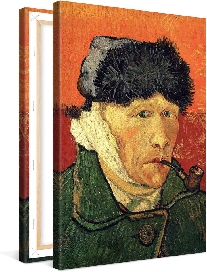 PICANOVA – Vincent Van Gogh Self-Portrait with Bandaged Ear 2 40x60 cm – Bild auf Leinwand – Leinwan