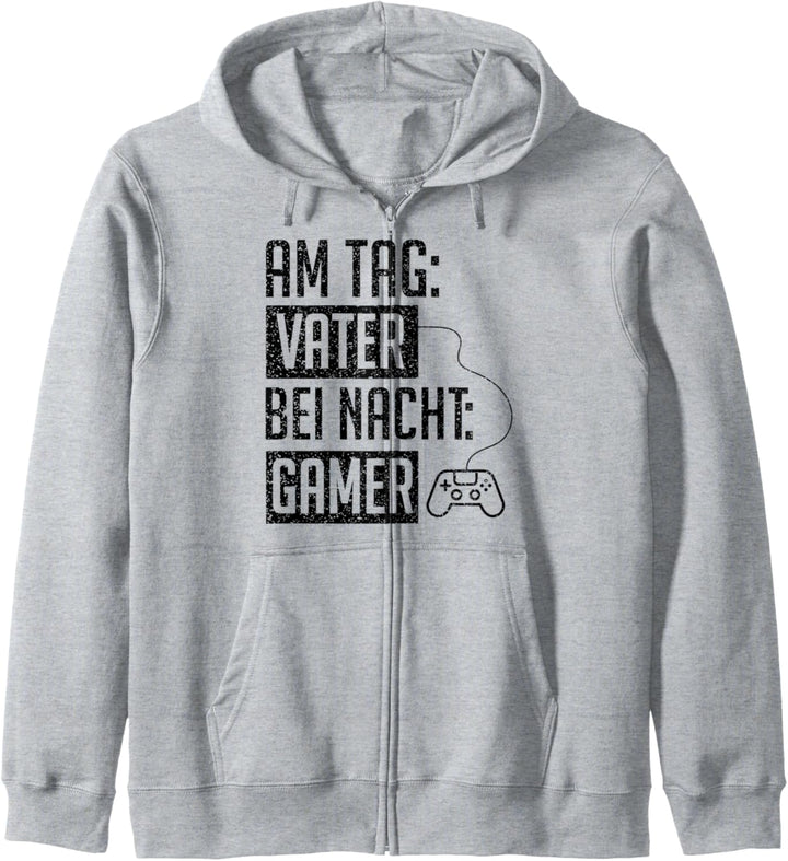 Am Tag Vater Bei Nacht Gamer Geschenk Papa Zocken Gaming Kapuzenjacke
