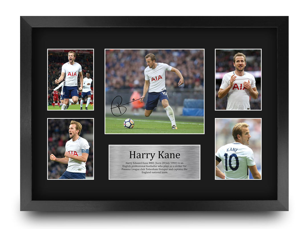 HWC Trading Harry Kane A3 Gerahmte Signiert Gedruckt Autogramme Bild Druck-Fotoanzeige Geschenk Für