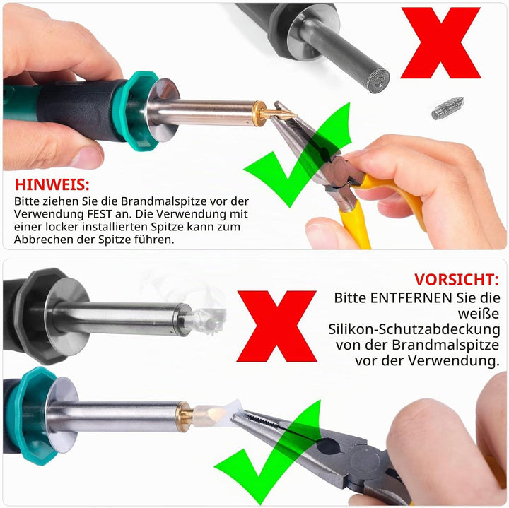 YIHUA 930-IV brandmalerei lötkolben set, holz brennkolben set Temperatur Einstellbar mit 10 Pyrograf