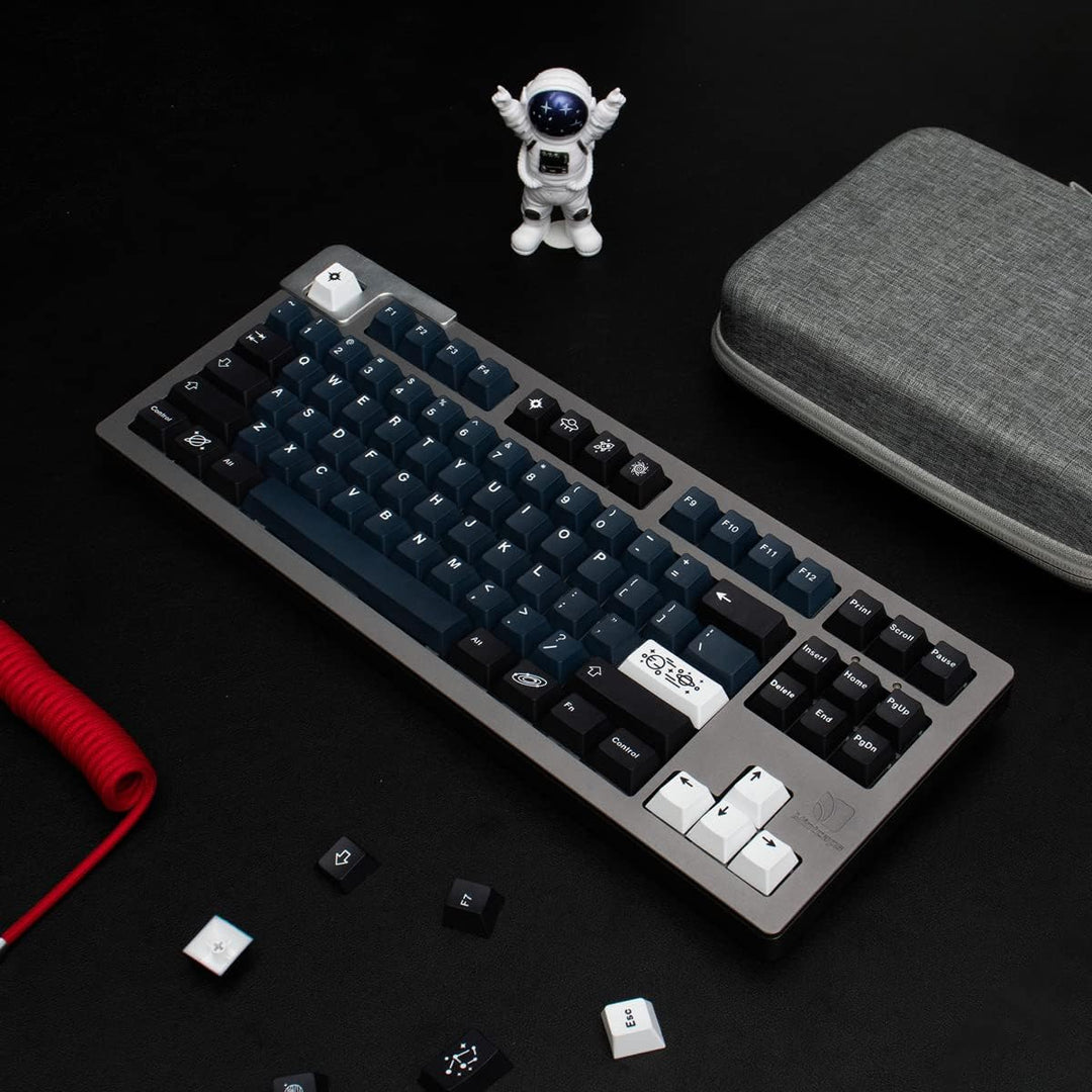 PBT Galaxy Tastenkappen 136 Tasten Dye-Sub Cherry Profile Blue Star Keycap Set Geeignet für 60/75/87