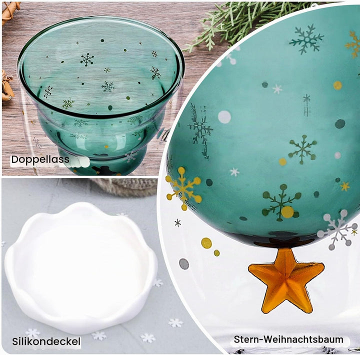 Weihnachtstasse Doppelwandige Gläser Weihnachten Tasse Personalisierte Aesthetic Weihnachten Becher