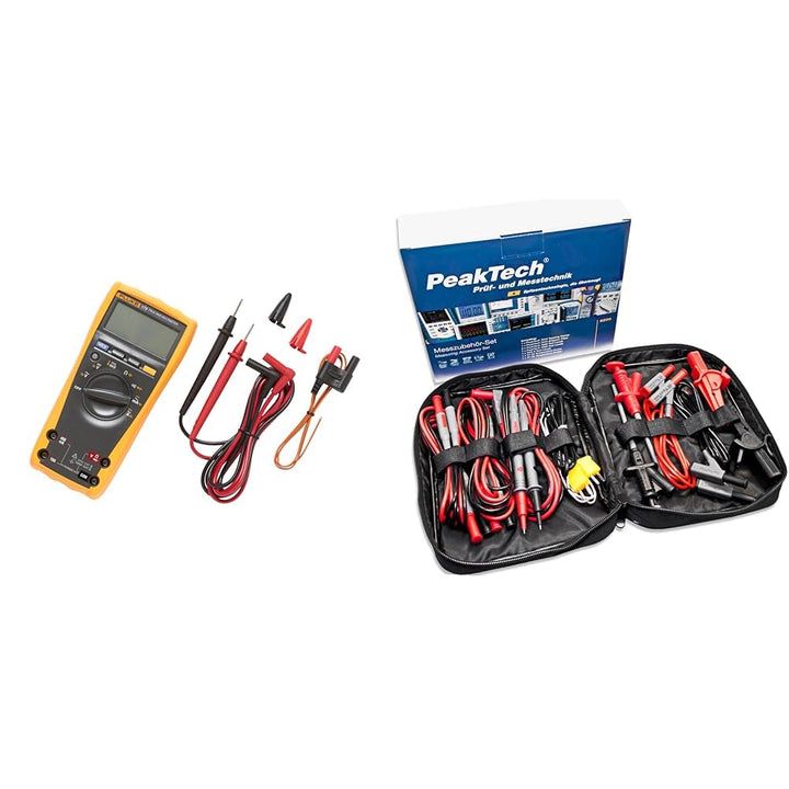 Fluke Multimeter, FLUKE-179 ESFP & Peak Tech P 8200 – Messzubehör Set für Digital Multimeter, Prüfka