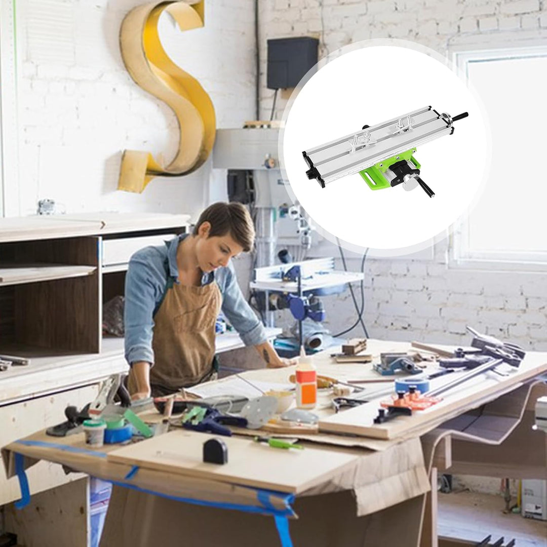 Kreuztisch für Fräsarbeiten | Verstellbare XY-Achsen Präzisionswerkbank aus Aluminiumlegierung | Boh