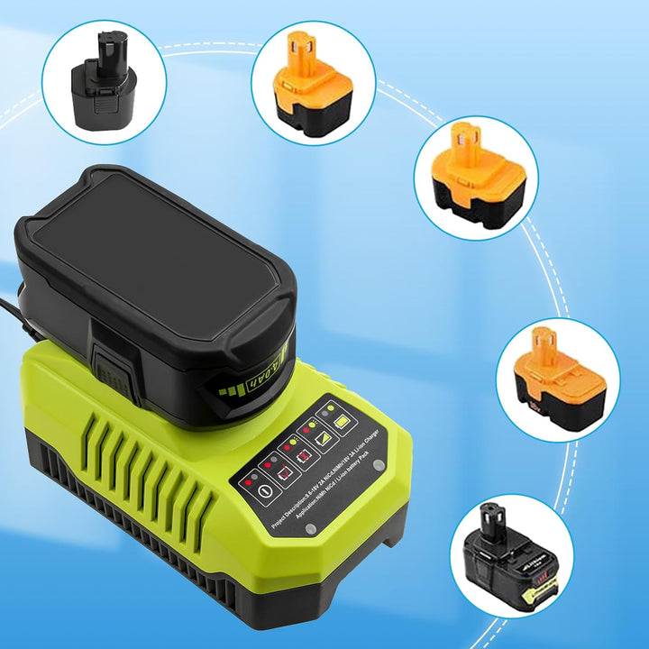 BCL14181H 9.6 V-18 V Lithium-Ionen und NI-Mh Ersatz für Ryobi Akkuladegerät ONE +