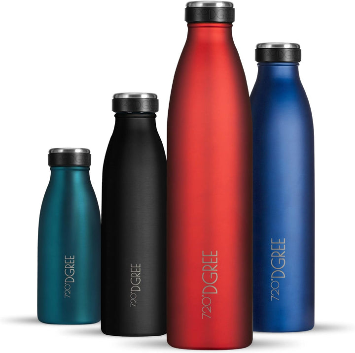 720°DGREE Edelstahl Trinkflasche “milkyBottle” - 750ml - BPA-Frei, Auslaufsicher, Kohlensäure geeign