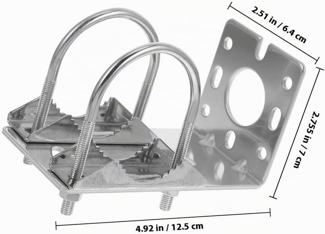 ARTIBETTER Aluminiumlegierung Antennenhalterung Outdoor Wetterfeste Masthalterung mit U bügel Klemme