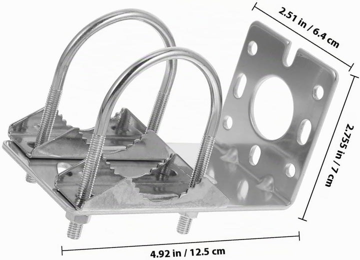 ARTIBETTER Aluminiumlegierung Antennenhalterung Outdoor Wetterfeste Masthalterung mit U bügel Klemme