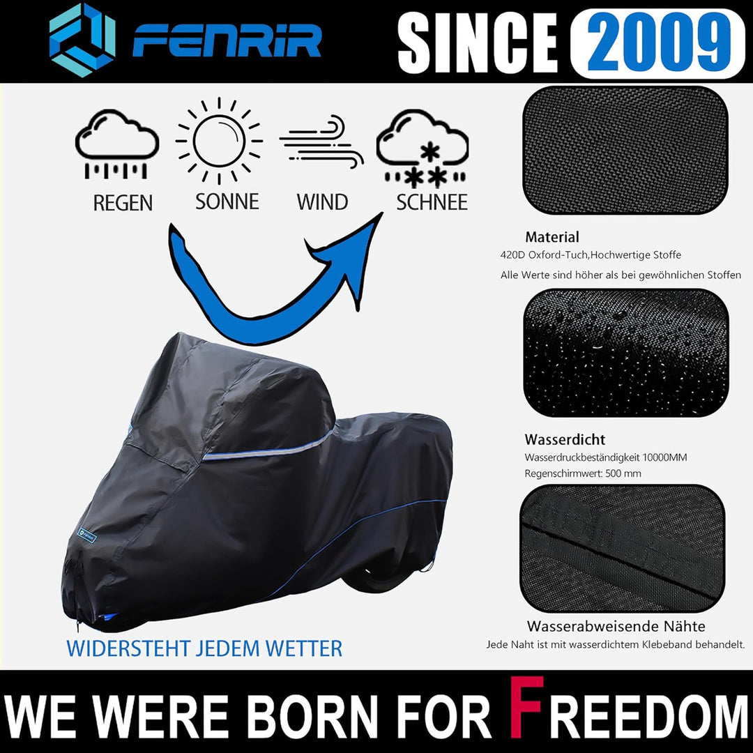 FENRIR 420DOxford-Stoff Motorrad abdeckplane motorradabdeckungen Outdoor wasserdicht motorradgarage