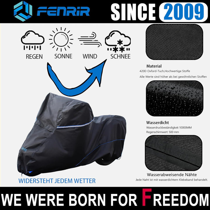 FENRIR 420DOxford-Stoff Motorrad abdeckplane motorradabdeckungen Outdoor wasserdicht motorradgarage