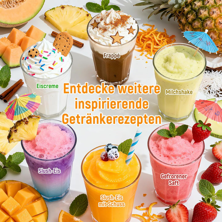 Slush Maschine – 2,5 L Eismaschine & Slushie Maschine für Zuhause, mit LED-Display, 6 voreingestellt