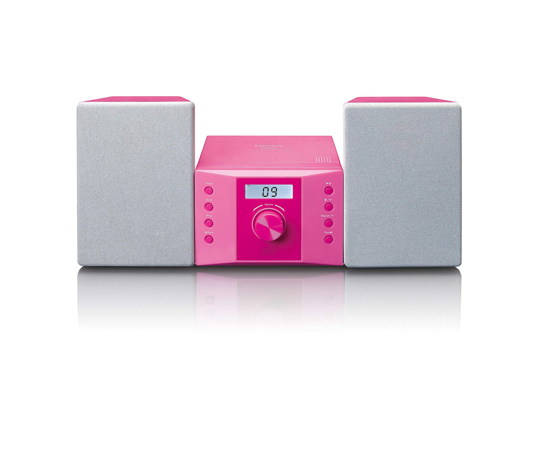 Lenco MC-013PK Stereoanlage - Kompaktanlage für Kinder - Radio CD-Player - LCD Display - AUX Eingang