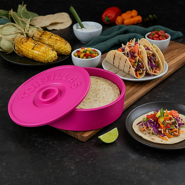 A TODA LECHE Tortilla Warmer - Mexikanischer Tortillero zum Warmhalten Tortilla - Quesadillas - Mexi