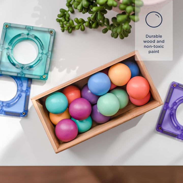 CONNETIX Magnetbausteine Pastell Kugelpack, 16 Stück