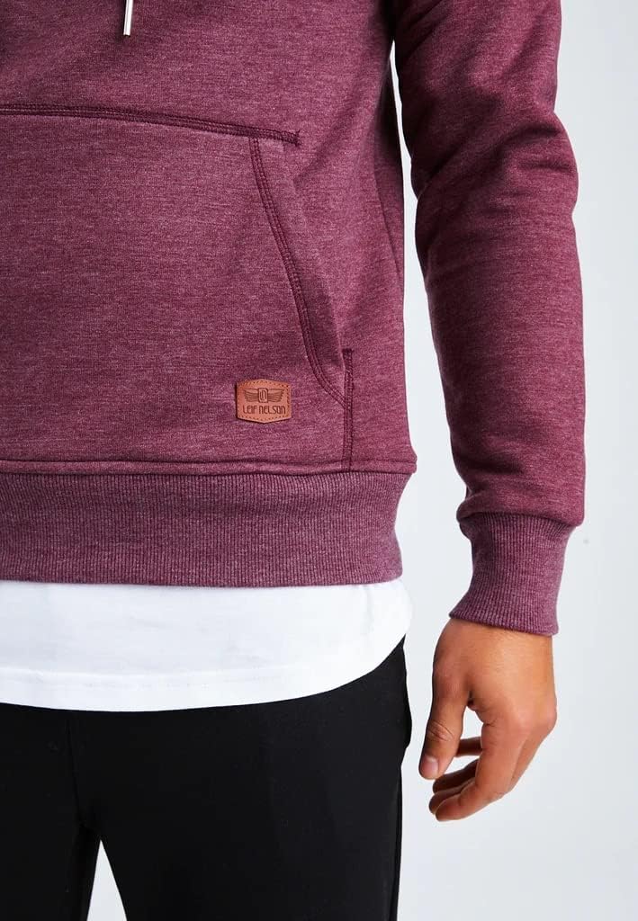 Leif Nelson Herren Pullover Hoodie Kapuzenpullover Longsleeve Basic Sweatshirt Sweater LN8153 M Bord