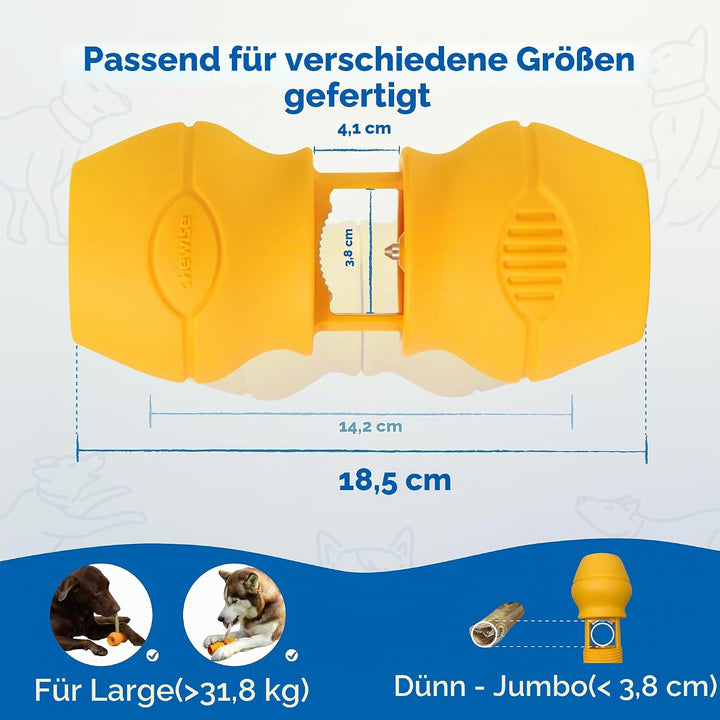 PetClan Chewise Bully Stick Halter – Sicherheit &amp; Robustes Design, BPA-frei, Sicherer Ochsenziemer-H