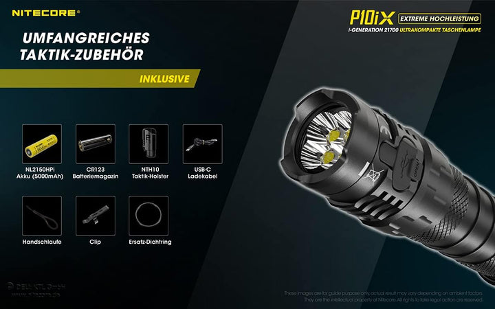 Nitecore P10IX Compact Flashlight, schwarz