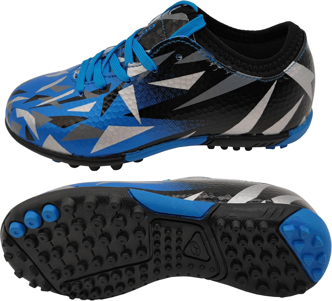 tiebaoGanar Kinder Fussballschuhe Turf Cleat Fussballschuhe Firm Ground Schnürsenkel Athletics Train