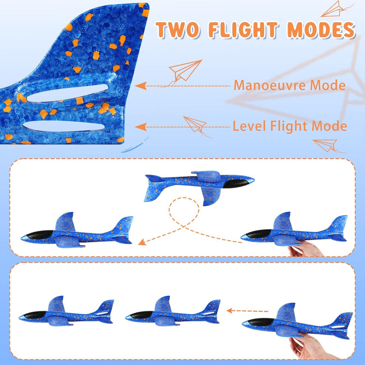 VCOSTORE Styroporflieger Wurfgleiter Kinder - 4 Stück Flugzeug Spielzeug Styropor Segelflieger Gross