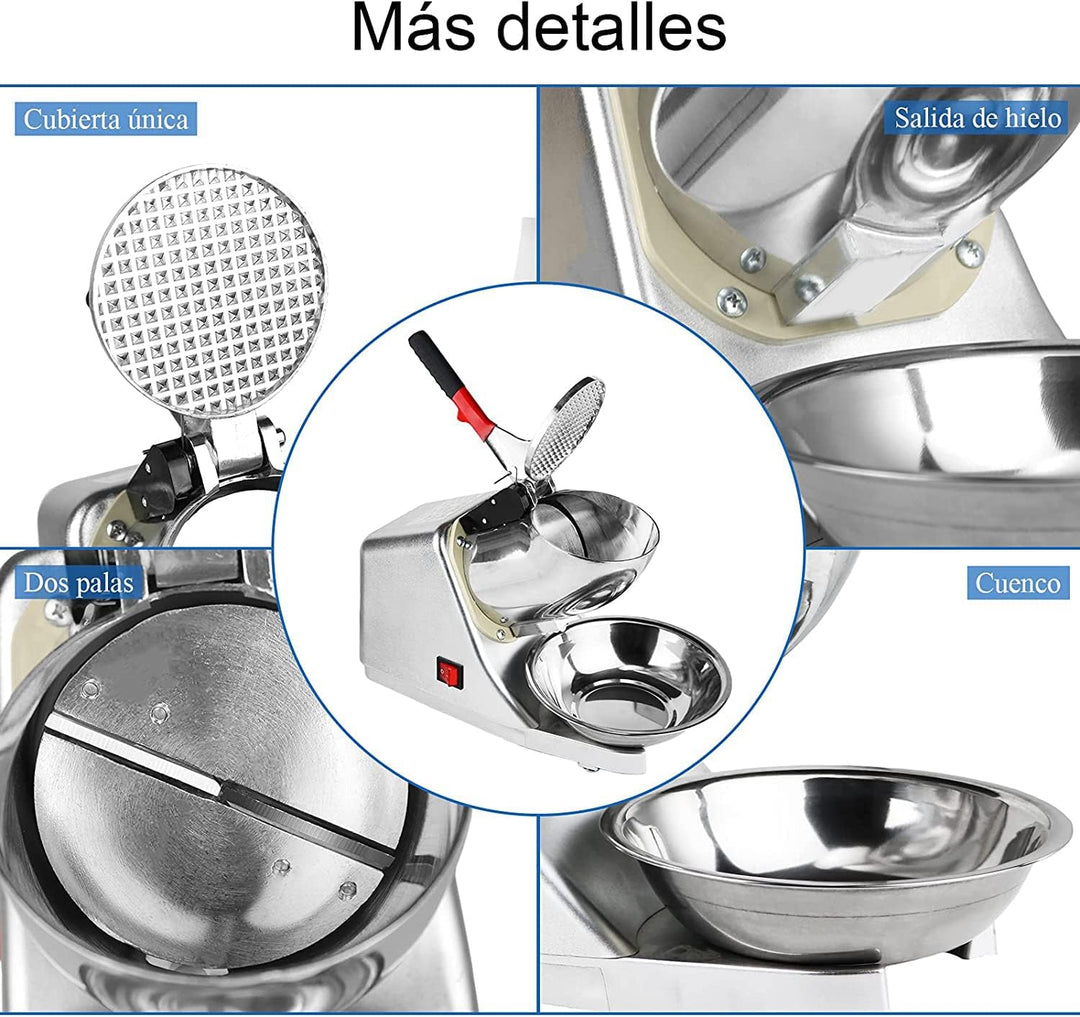 Tosucs Elektrischer Eiszerkleinerer 300 W, tragbare Eismaschine mit 80 kg/h, professioneller Eiszerk