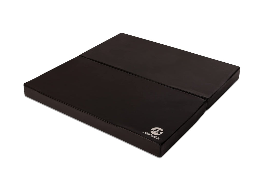 Jeflex - schwarze klappbare Weichbodenmatte & Turnmatte 100 x 100 x 8 cm MADE IN GERMANY/faltbare Gy