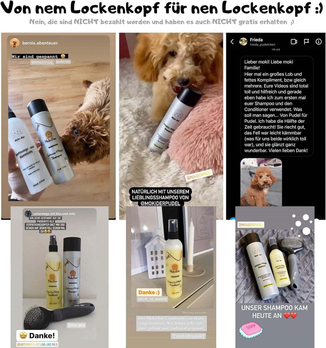 Moki Bär Leave-In-Pflege Conditioner für Hunde 200 ml I Mit wertvollem Arganöl aus Marokko I Für ges
