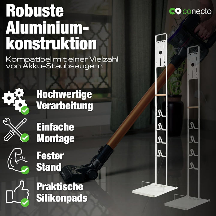 conecto Staubsaugerständer für Dyson® Staubsauger für V6® Pro, V7® Pro, V7® Fluffy, V8® Fluffy, V8®,