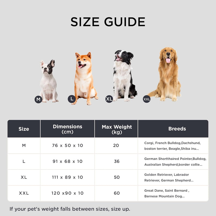 BEDSURE Hundekissen grosse Hunde waschbar - 111x89cm hundematratze wasserdicht XXL für grosse, mitte
