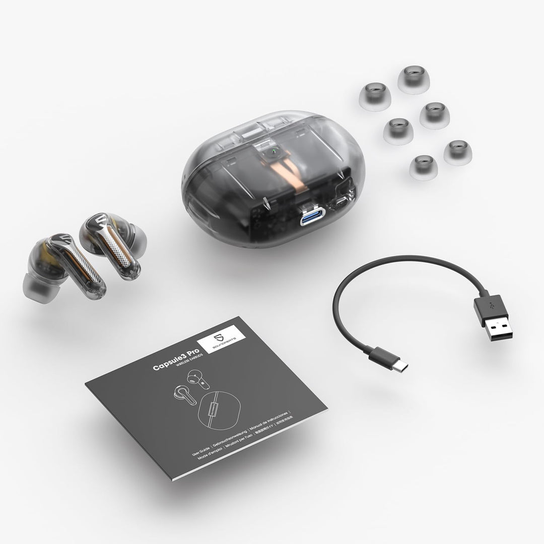 SoundPEATS Bluetooth Kopfhörer Capsule3 Pro, Hi-Res Audio-Kopfhörer mit LDAC, Hybrid Active Noise Ca