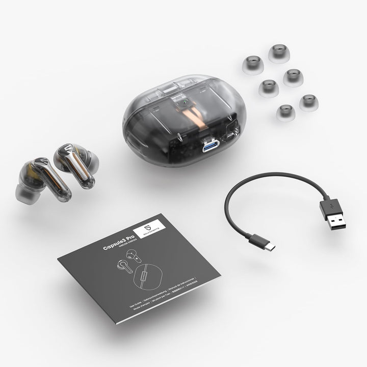 SoundPEATS Bluetooth Kopfhörer Capsule3 Pro, Hi-Res Audio-Kopfhörer mit LDAC, Hybrid Active Noise Ca
