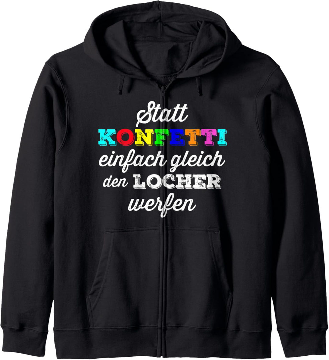 Statt Konfetti gleich mit dem Locher werfen Büro Witz Kapuzenjacke