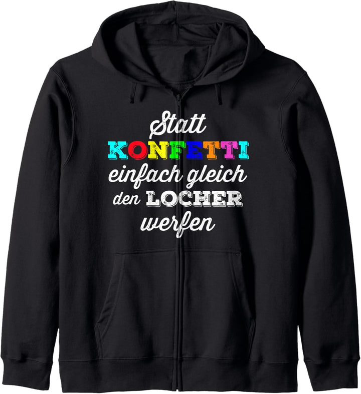 Statt Konfetti gleich mit dem Locher werfen Büro Witz Kapuzenjacke