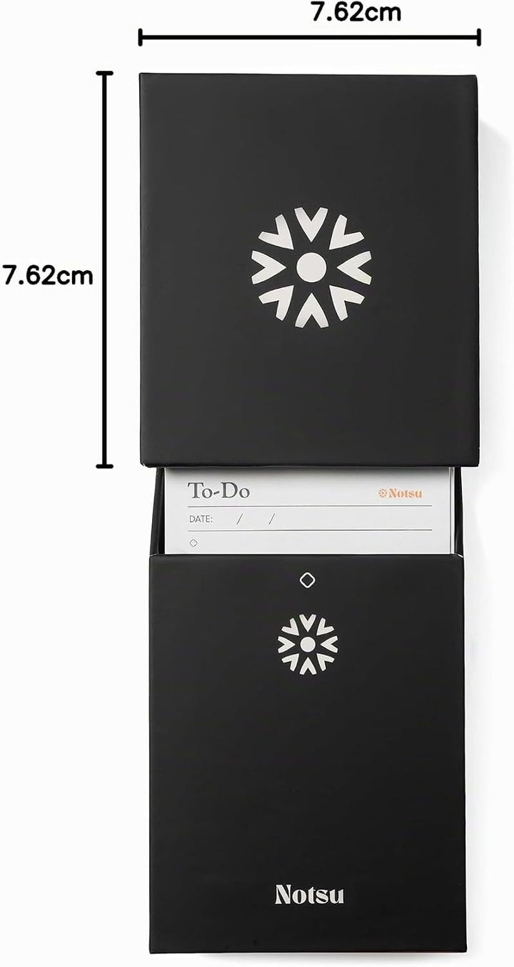 Notsu Centre Rise To-Do-Liste Kartenplaner Box Ständer Set | 50 faltbare To-Do vertikale Notizkarten