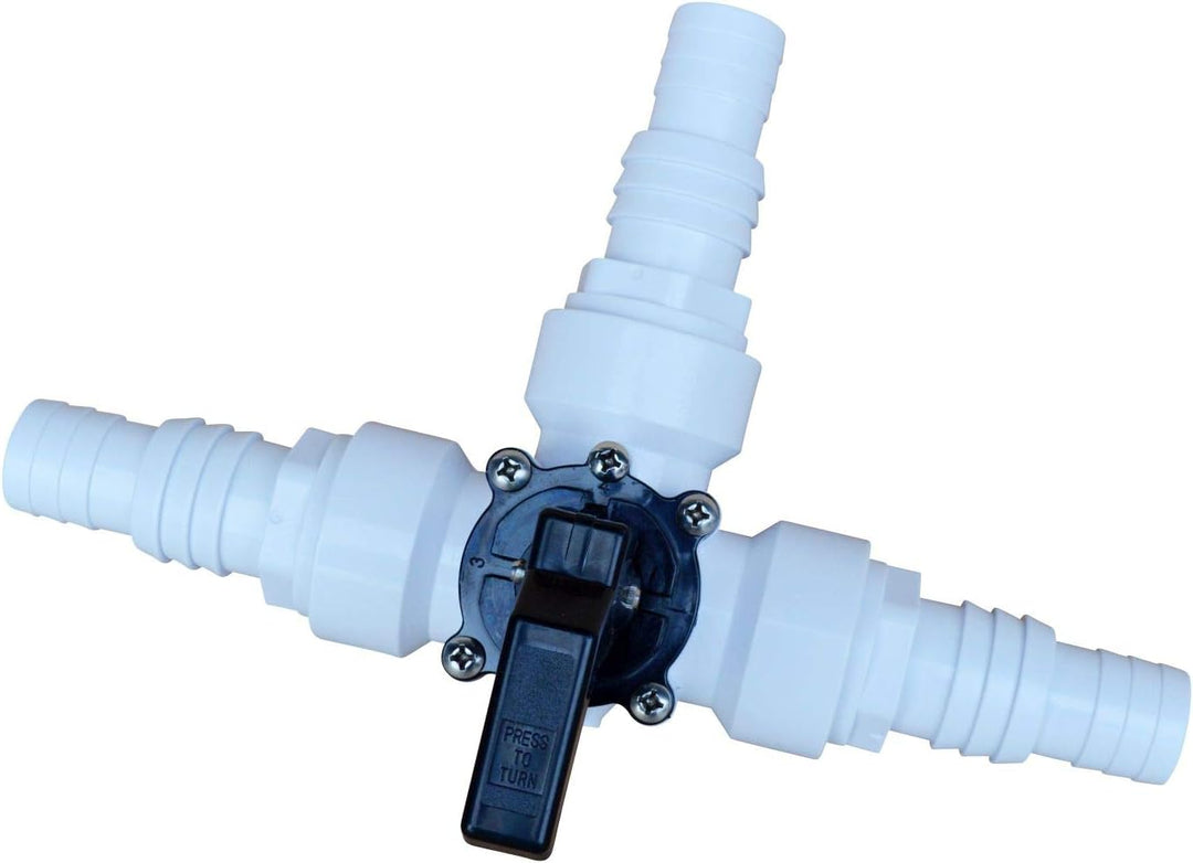 SPIRATO 3-Wege Ventil mit Tüllen Ø 32-38 mm Single, Single