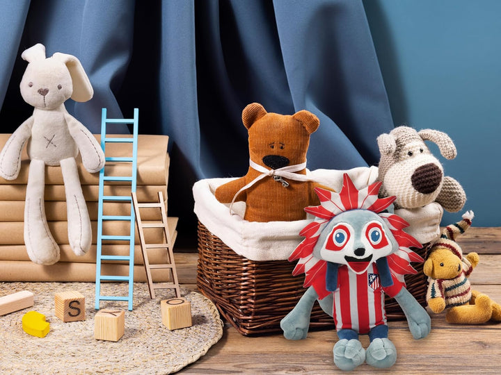 CyP Brands Atlético de Madrid, Plüschtier, Puppe, Indi, Mehrfarbig, offizielles Produkt