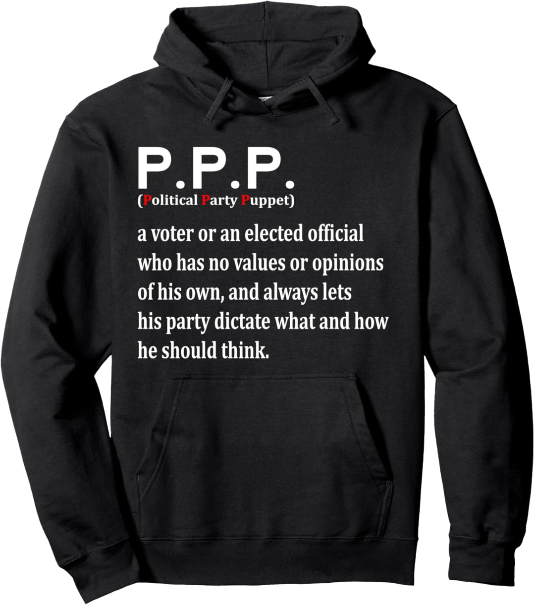 Political Party Puppet Definition - Funny Politics Meme Gift Pullover Hoodie