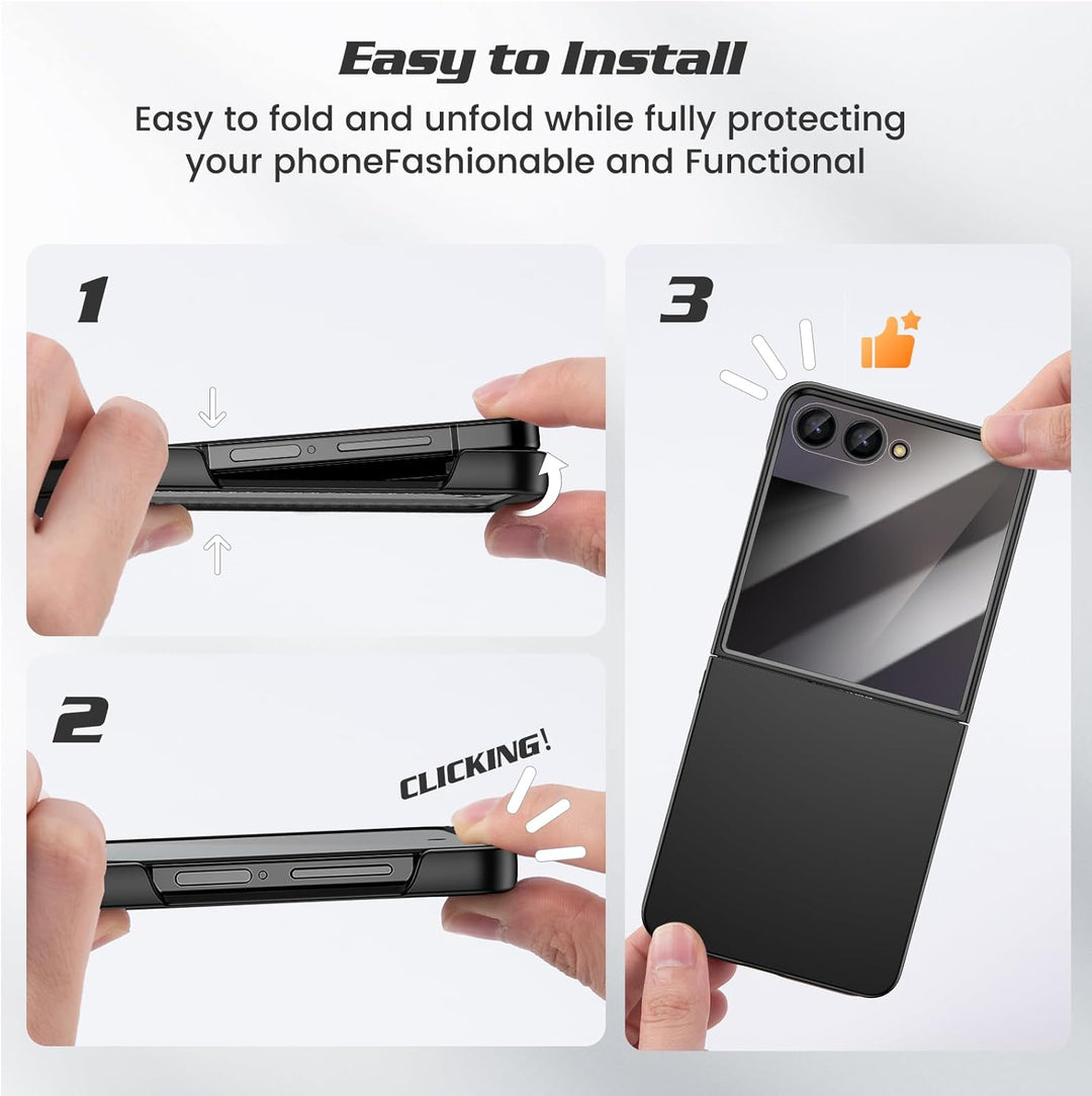 Doeshine für Samsung Galaxy Z Flip 7 Hülle, Anti-Peeping Displayschutzfolie, Ultra Dünn, Lightweight