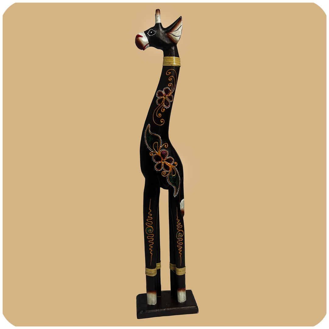 Simandra XXL afrikanische Holzfigur Giraffe Deko Holz Figur Skulptur Afrika Grösse Klein